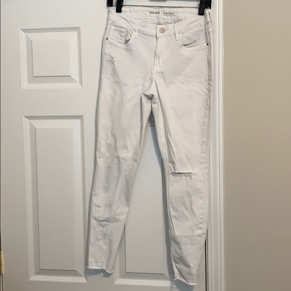 Old Navy Mid-Rise RockStar Destroyed Skinnies